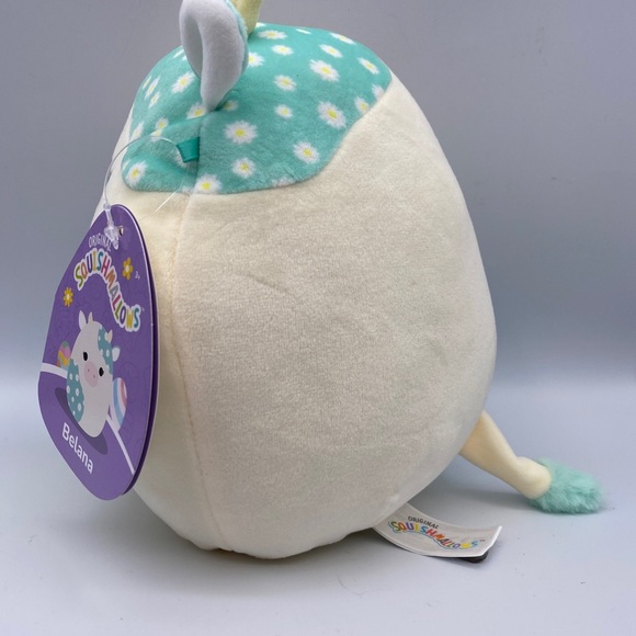NWT BELANA the Cow with Flowers 8" Easter Squishmallow Kellytoy Pillow Plush Toy - Picture 3 of 6